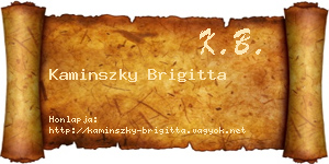 Kaminszky Brigitta névjegykártya