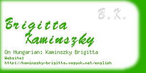 brigitta kaminszky business card